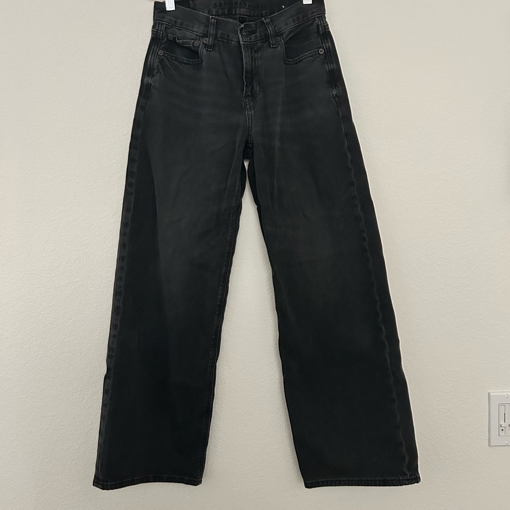 American Eagle Outfitters Women's Black Wide Leg Jeans